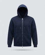 FELPA FULL ZIP CAPPUCCIO-11636|Colore:Blu