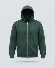 FELPA FULL ZIP CAPPUCCIO-11636|Colore:Verde