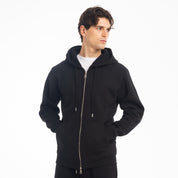 FELPA FULL ZIP CAPPUCCIO-11636|Colore:Nero
