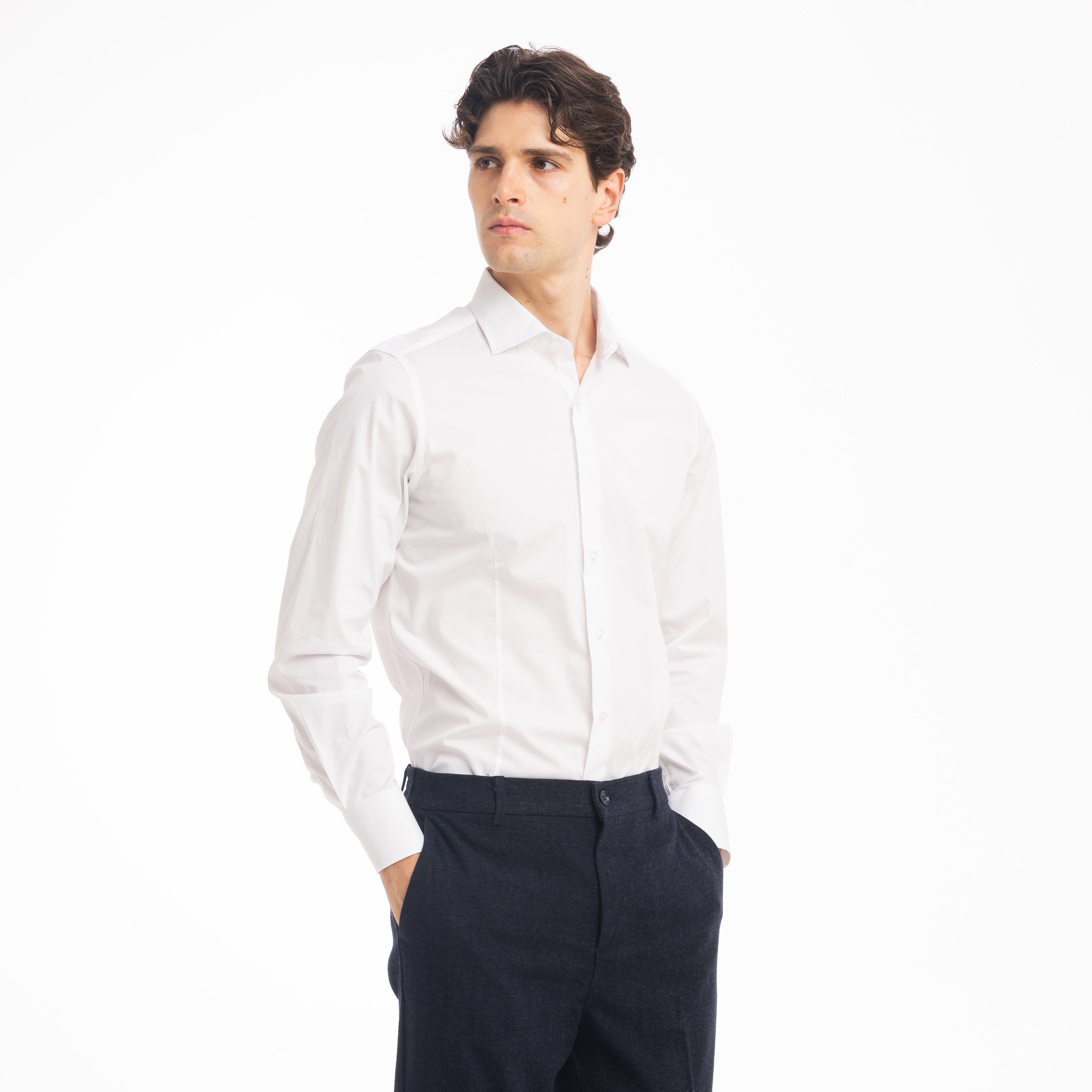 CAMICIA COTONE SLIM -11386|Colore:Bianco