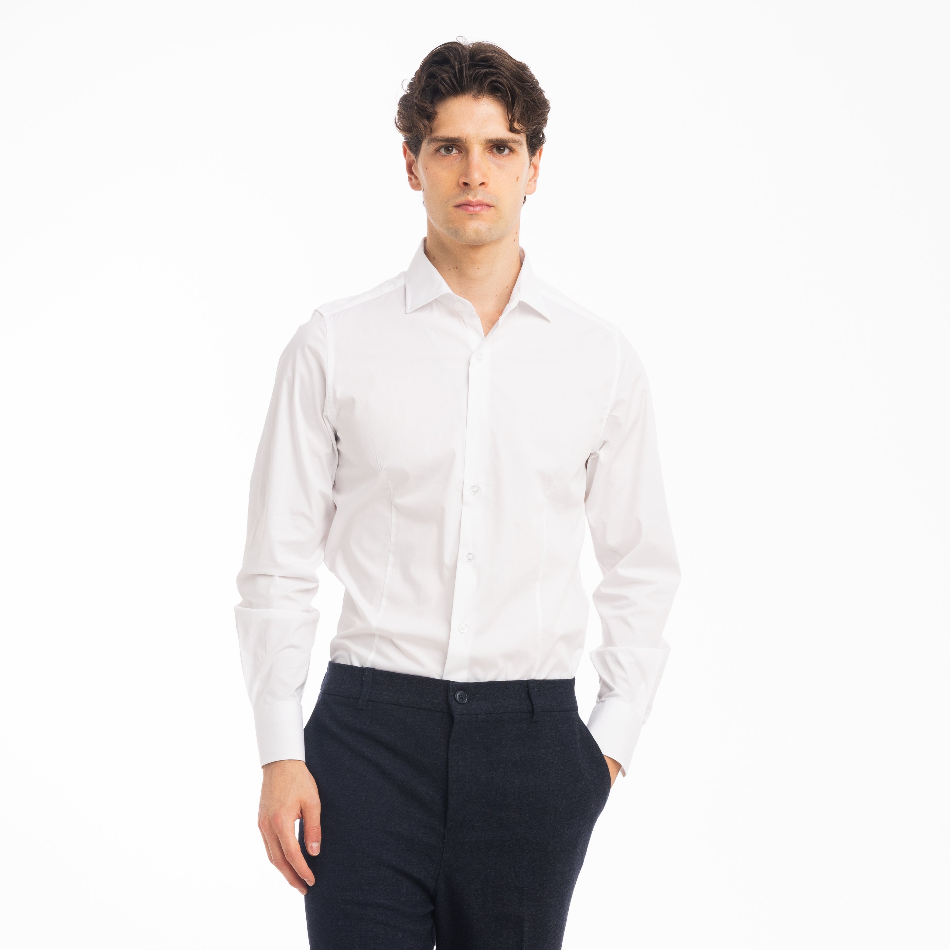 CAMICIA COTONE SLIM -11386|Colore:Bianco