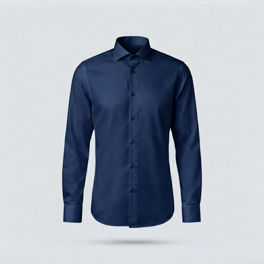 CAMICIA COTONE SLIM -11386|Colore:Blu