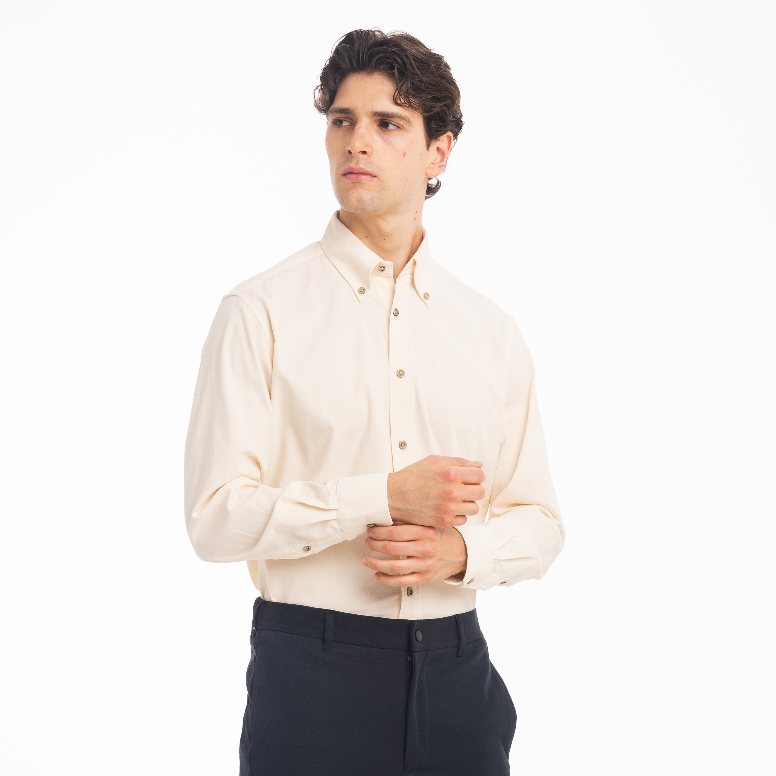 CAMICIA VELLUTO COSTINA-11469|Colore:Panna