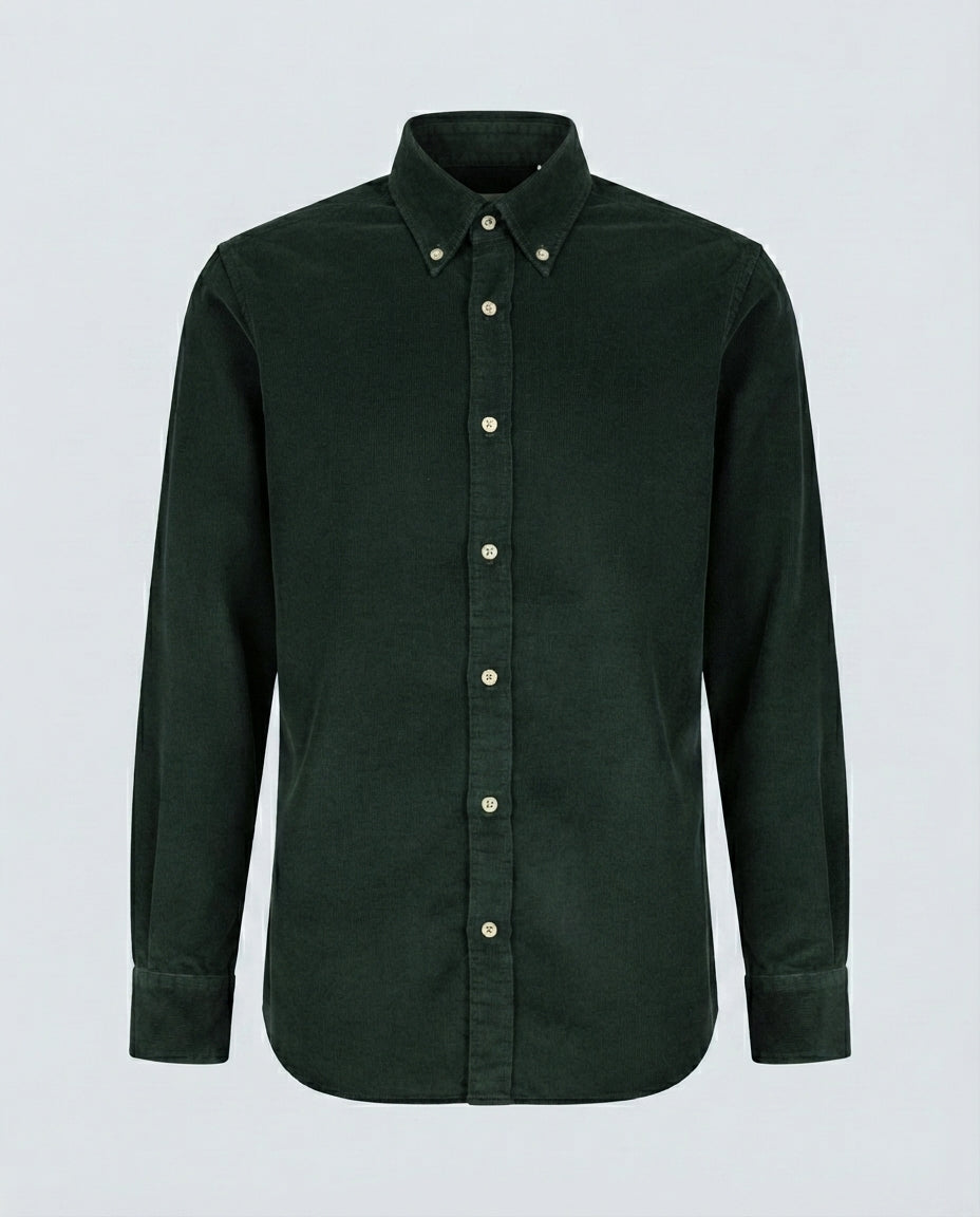 CAMICIA VELLUTO COSTINA-11469|Colore:Verde