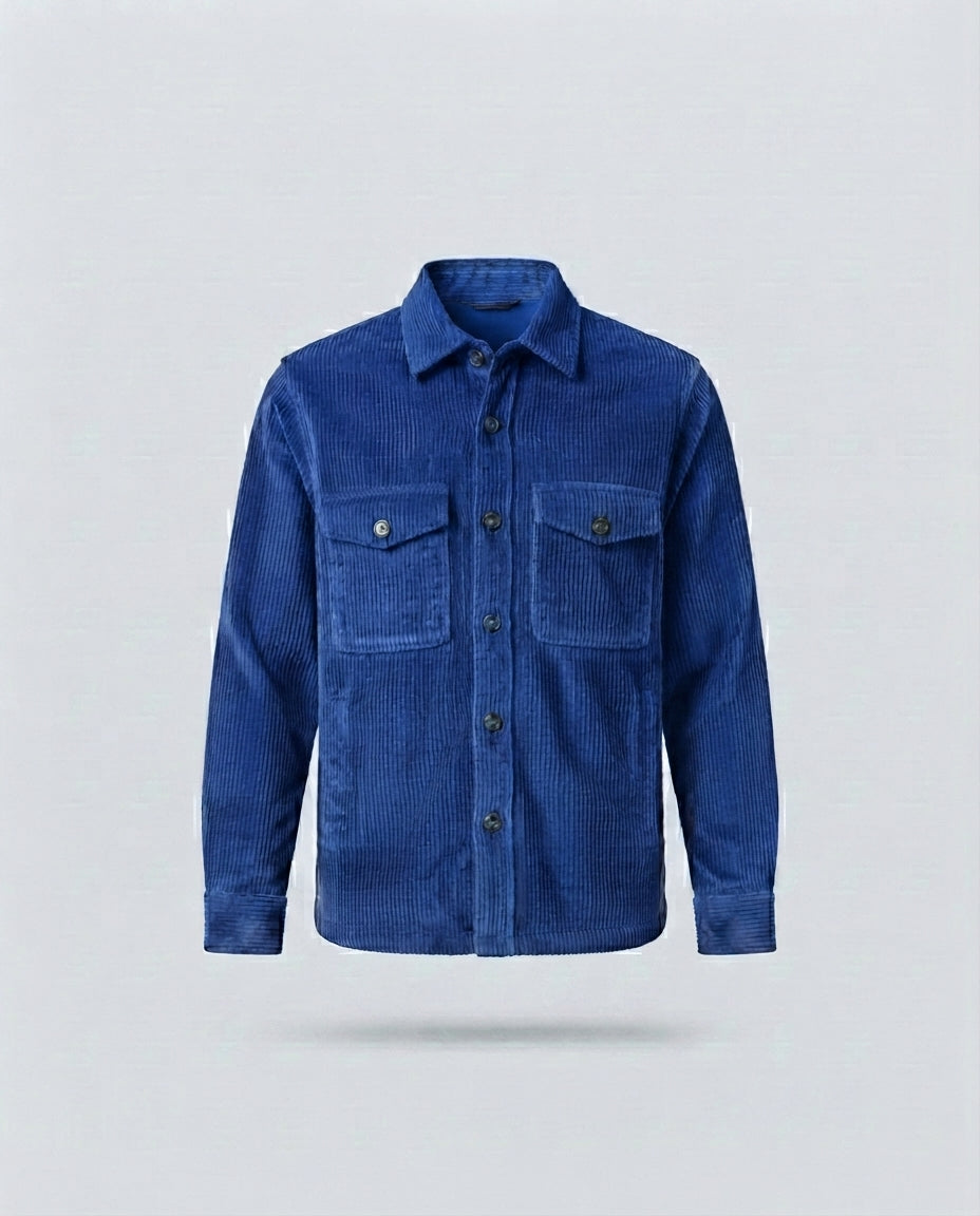 CAMICIA VELLUTO ROCCIATORE -11472|Colore:Blu