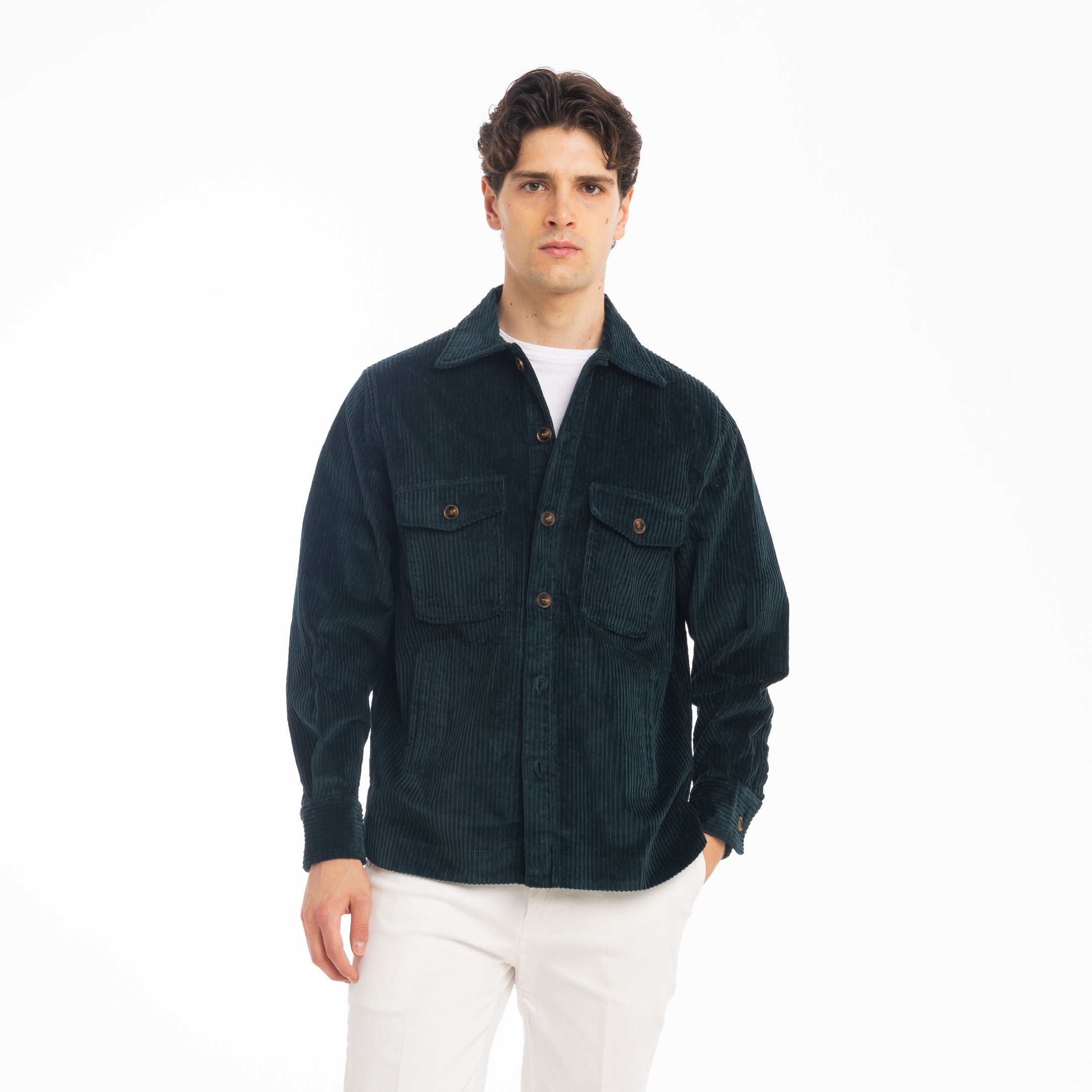 CAMICIA VELLUTO ROCCIATORE -11472|Colore:Verde