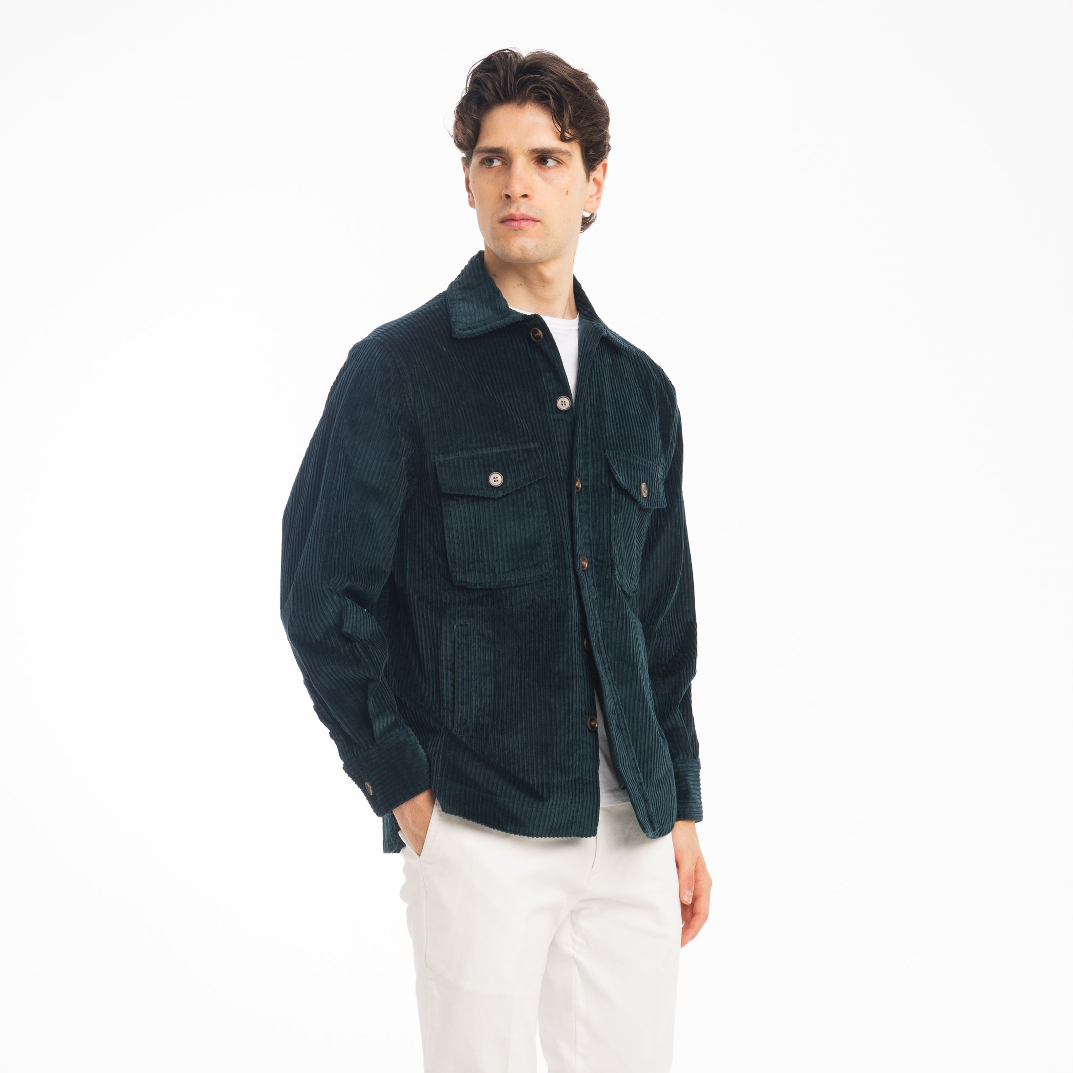 CAMICIA VELLUTO ROCCIATORE -11472|Colore:Verde