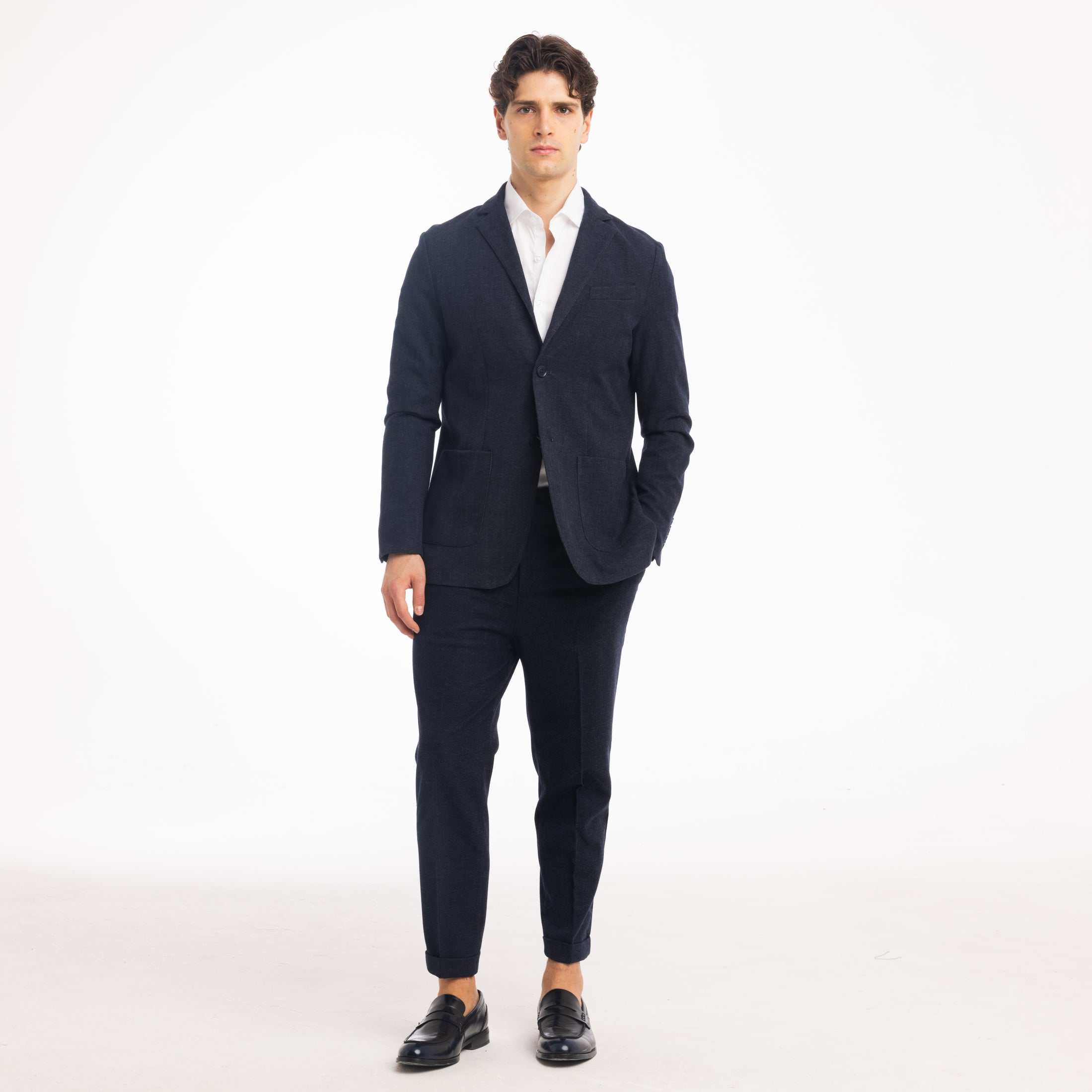 GIACCA OVERSHIRT MISTO LANA-11467|Colore:Blu