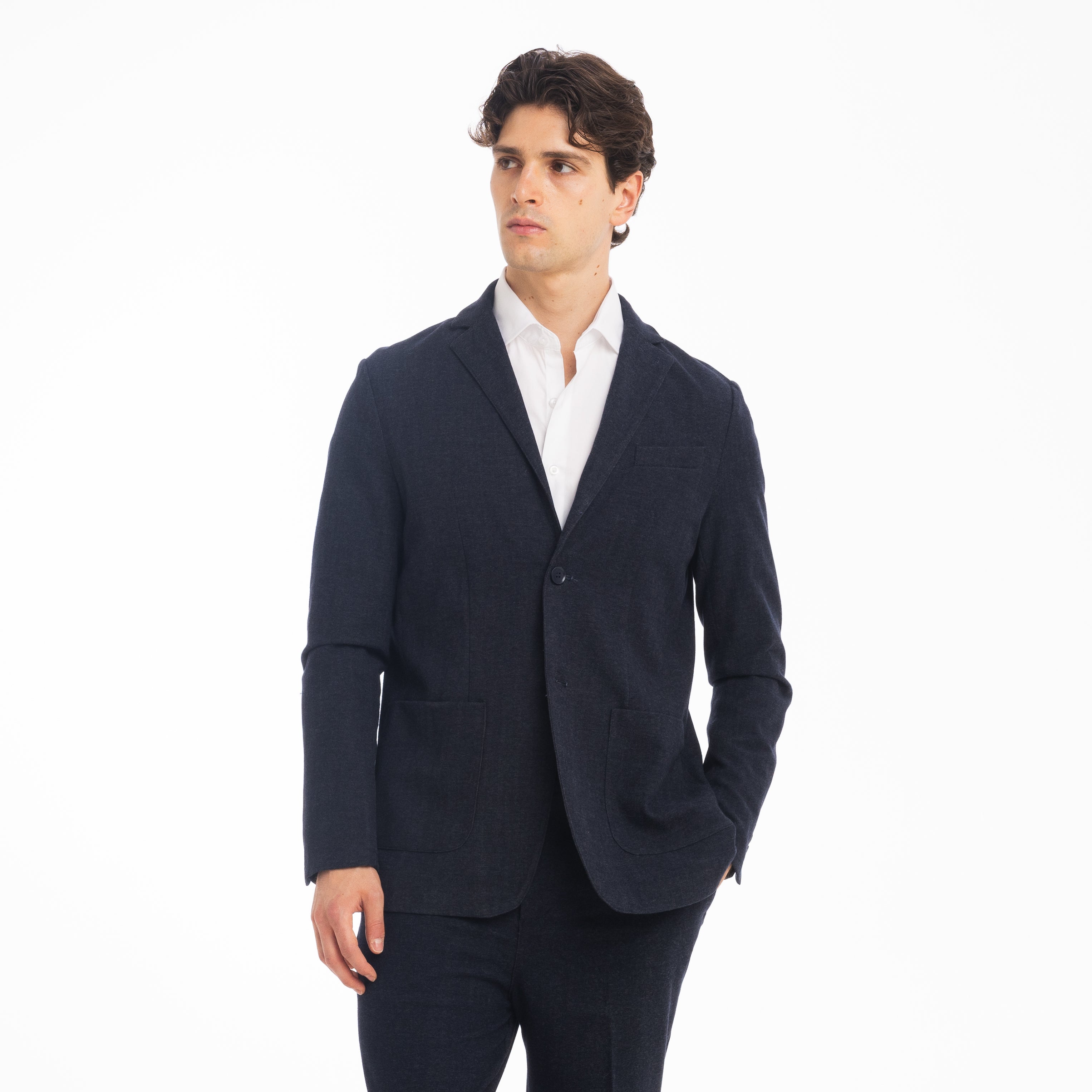 GIACCA OVERSHIRT MISTO LANA-11467|Colore:Blu