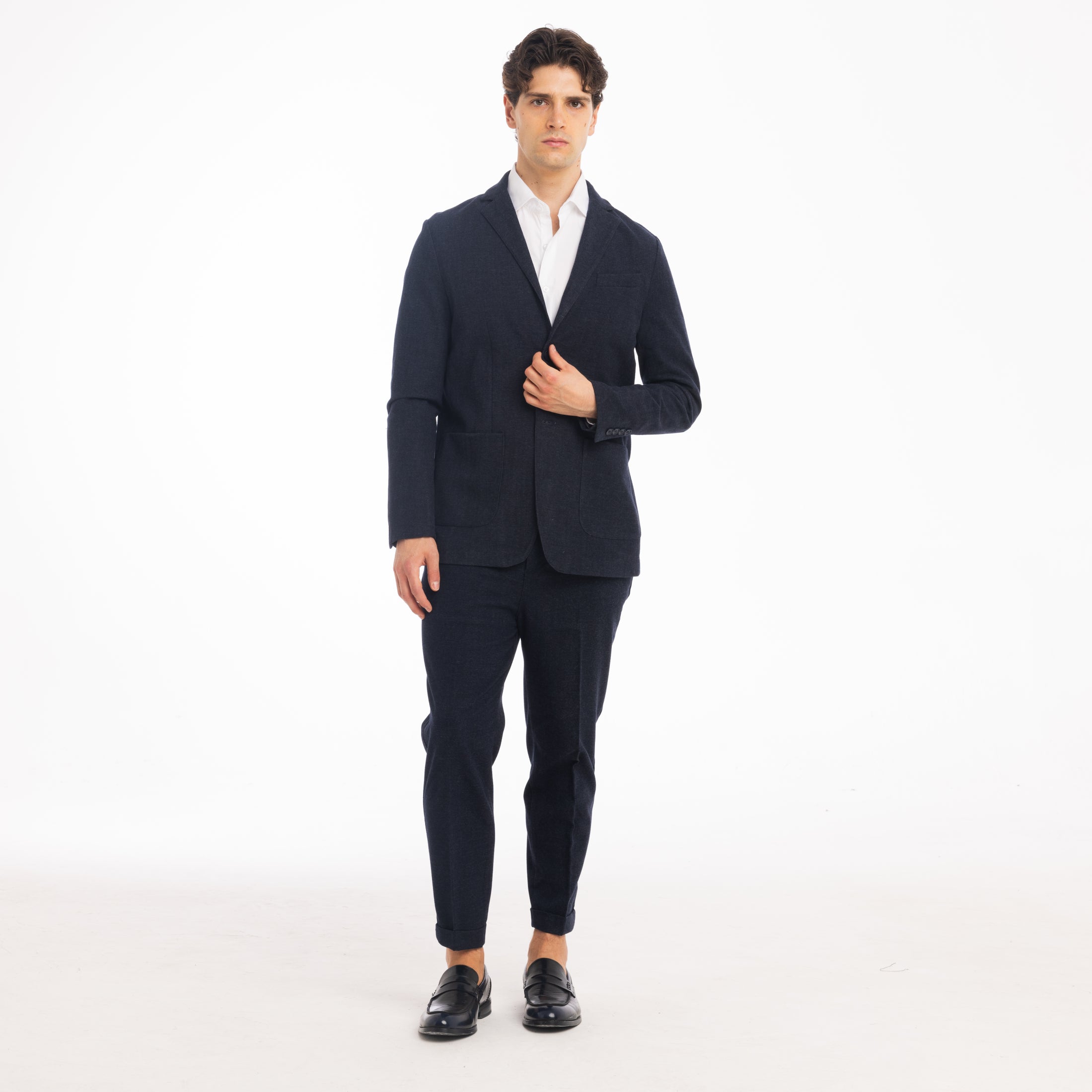 GIACCA OVERSHIRT MISTO LANA-11467|Colore:Blu