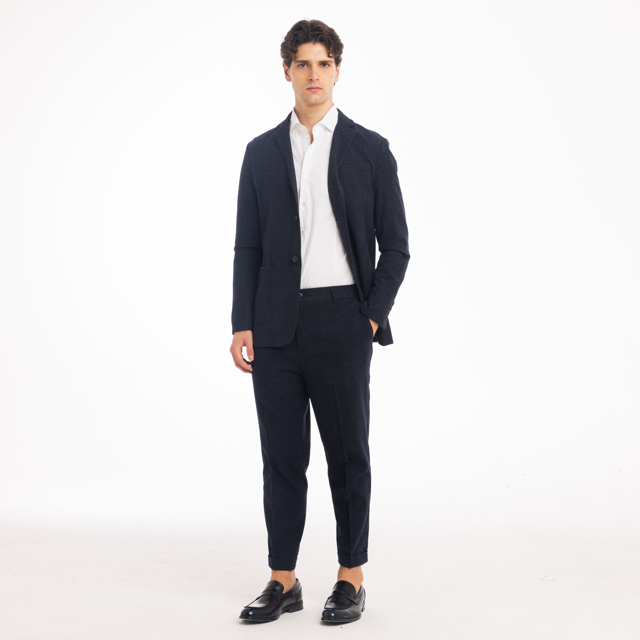 GIACCA OVERSHIRT MISTO LANA-11467|Colore:Blu