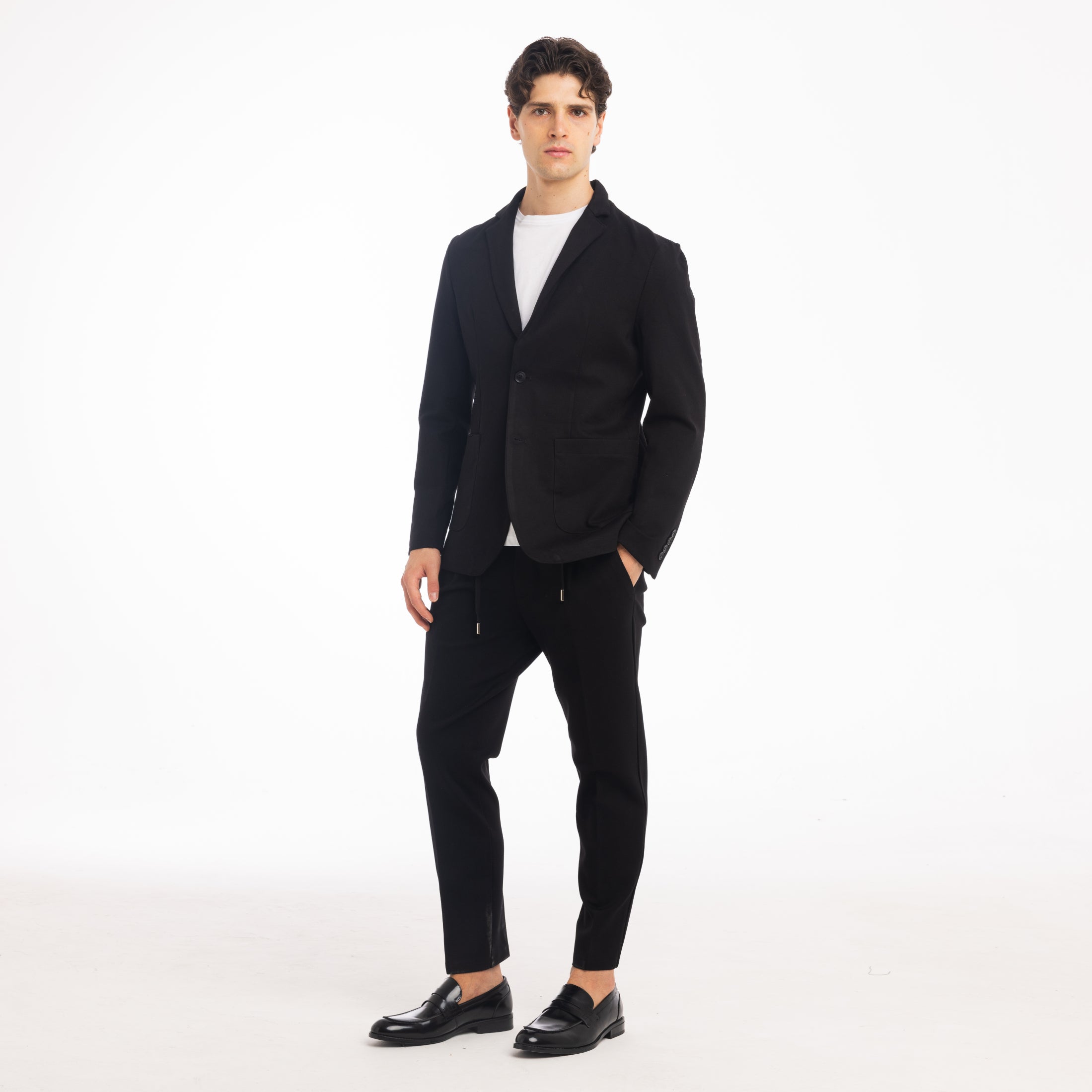 GIACCA PUNTO MILANO-11468|Colore:Nero