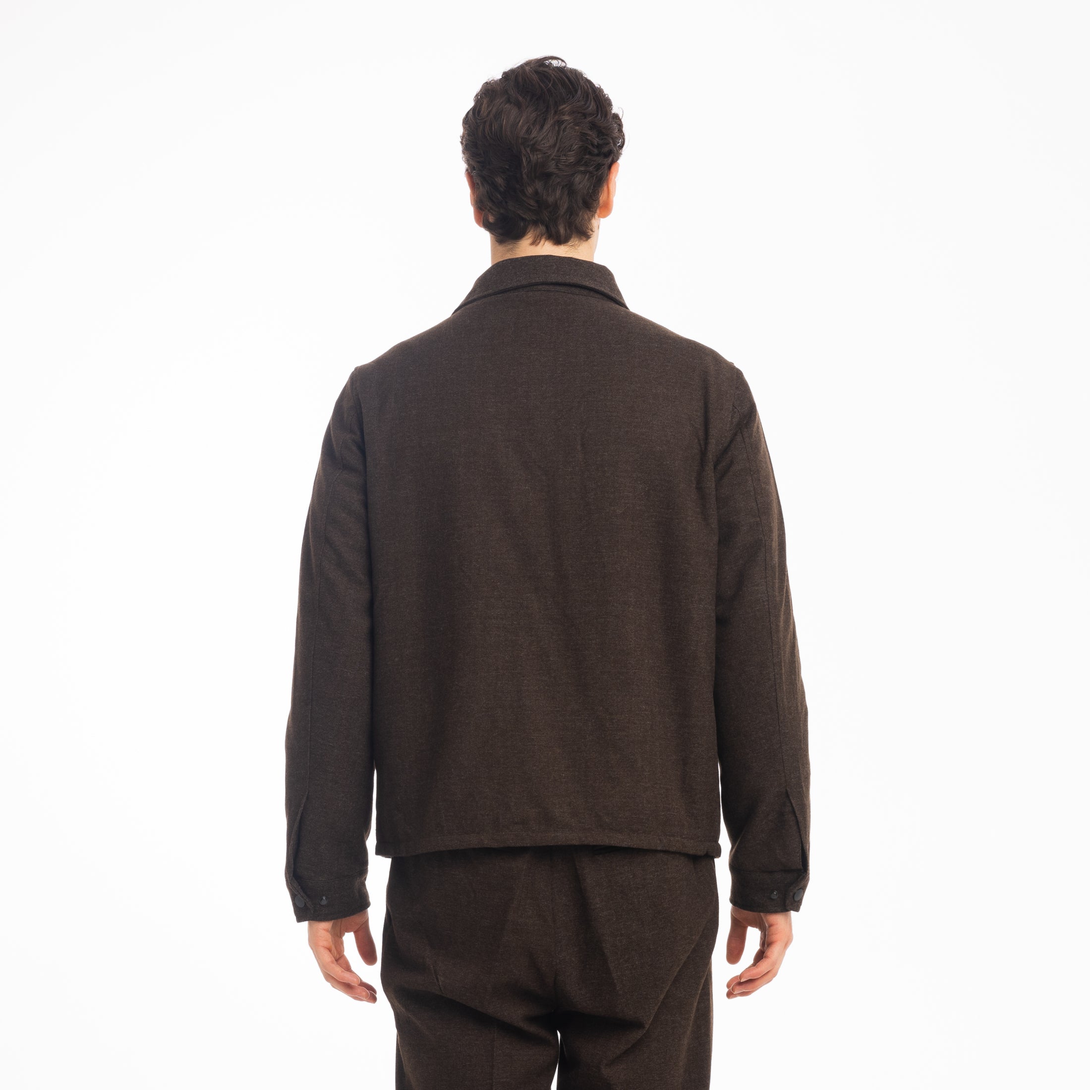 GIACCA OVERSHIRT MISTO LANA-11471|Colore:Moro