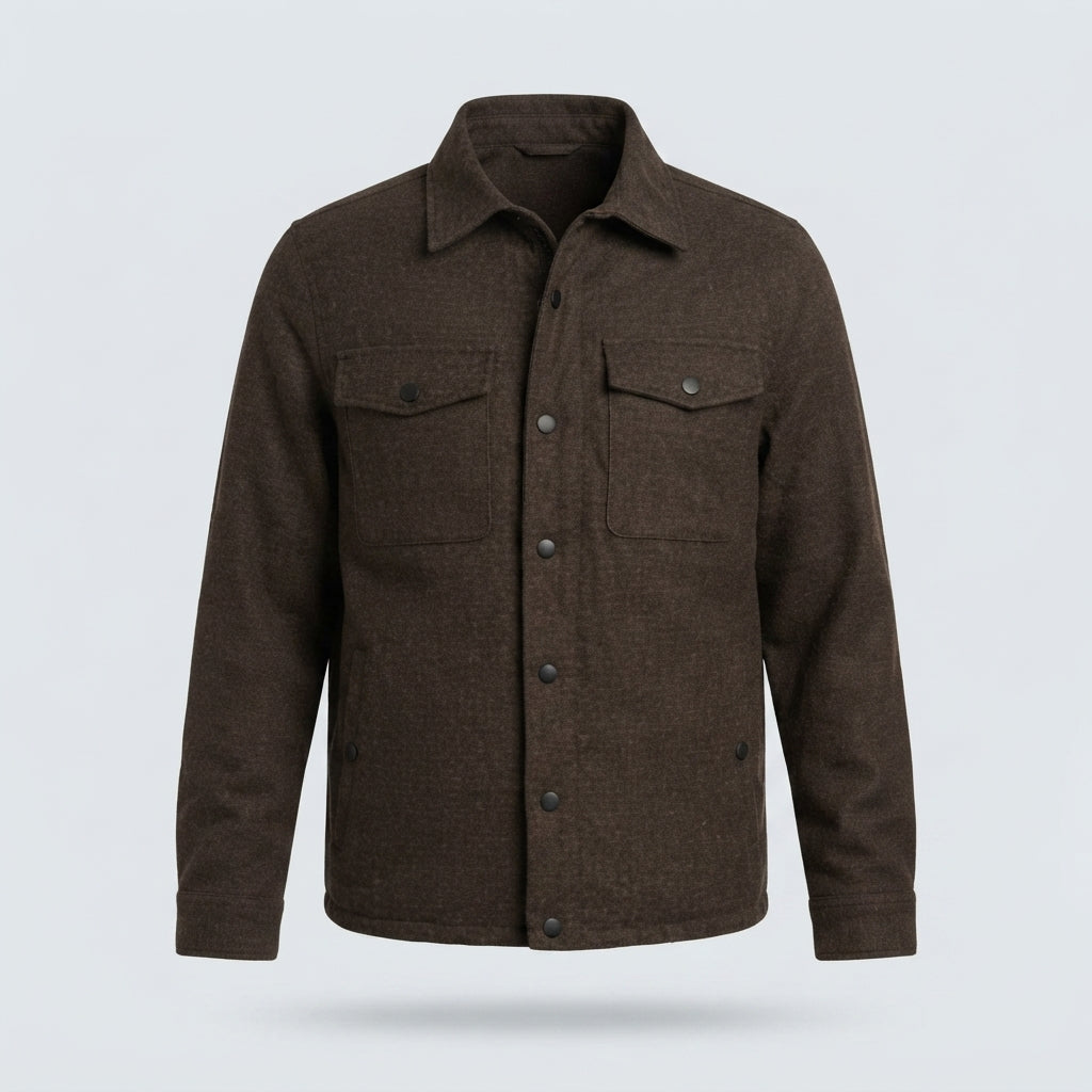 GIACCA OVERSHIRT MISTO LANA-11471|Colore:Moro