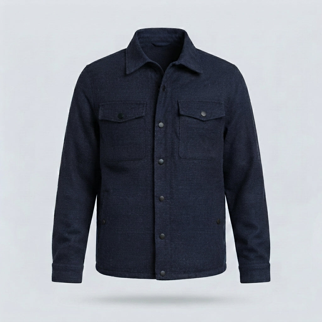 GIACCA OVERSHIRT MISTO LANA-11471|Colore:Blu