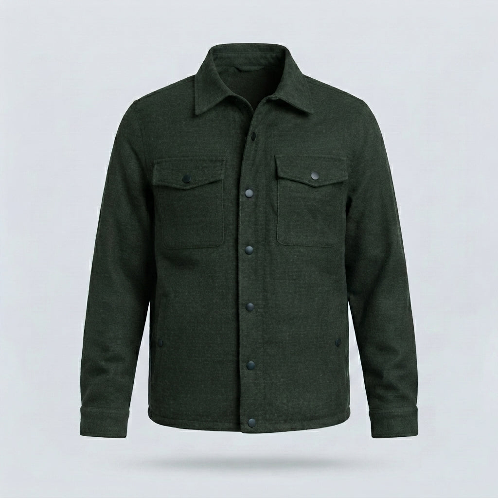 GIACCA OVERSHIRT MISTO LANA-11471|Colore:Verde