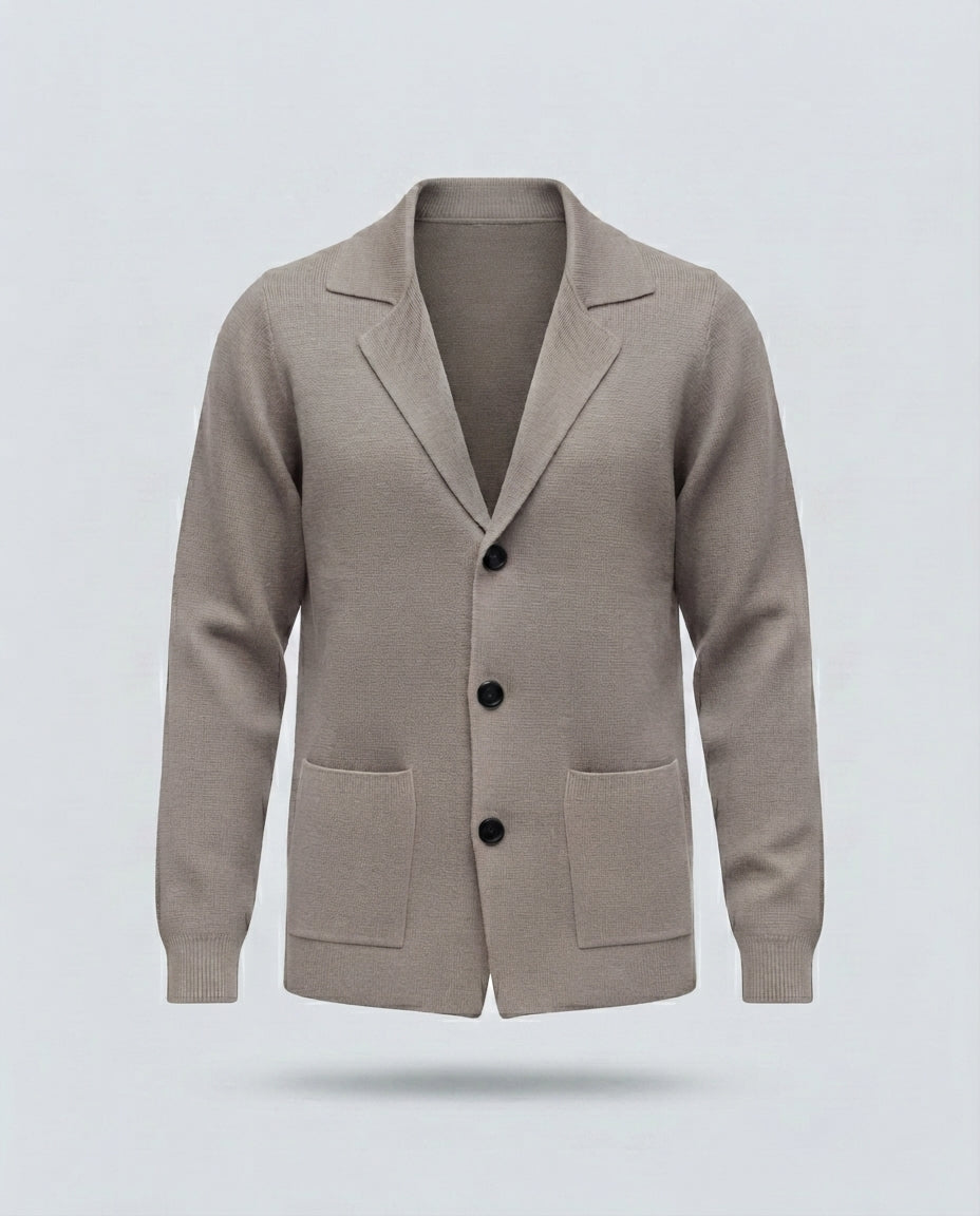 GIACCA CARDIGAN MONOPETTO-11426|Colore:Tortora