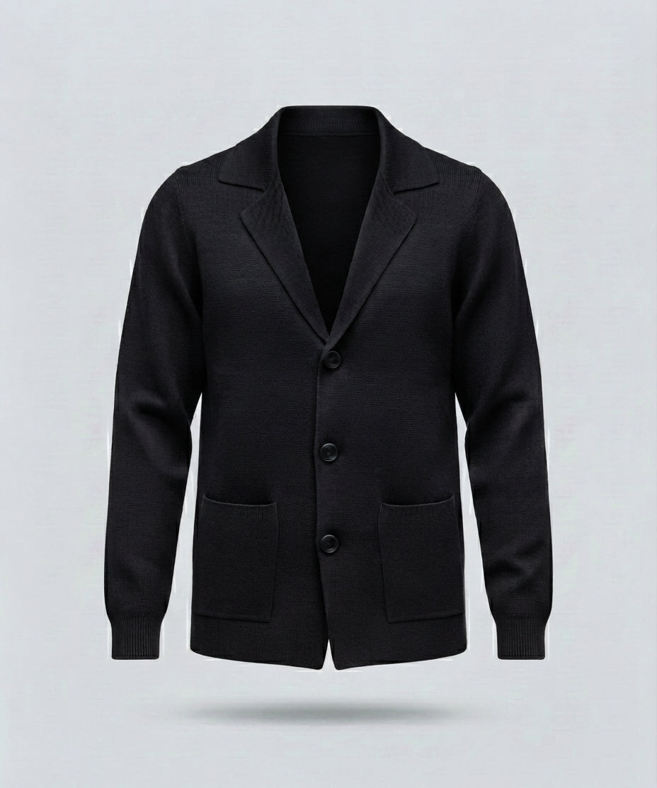 GIACCA CARDIGAN MONOPETTO-11426|Colore:Nero