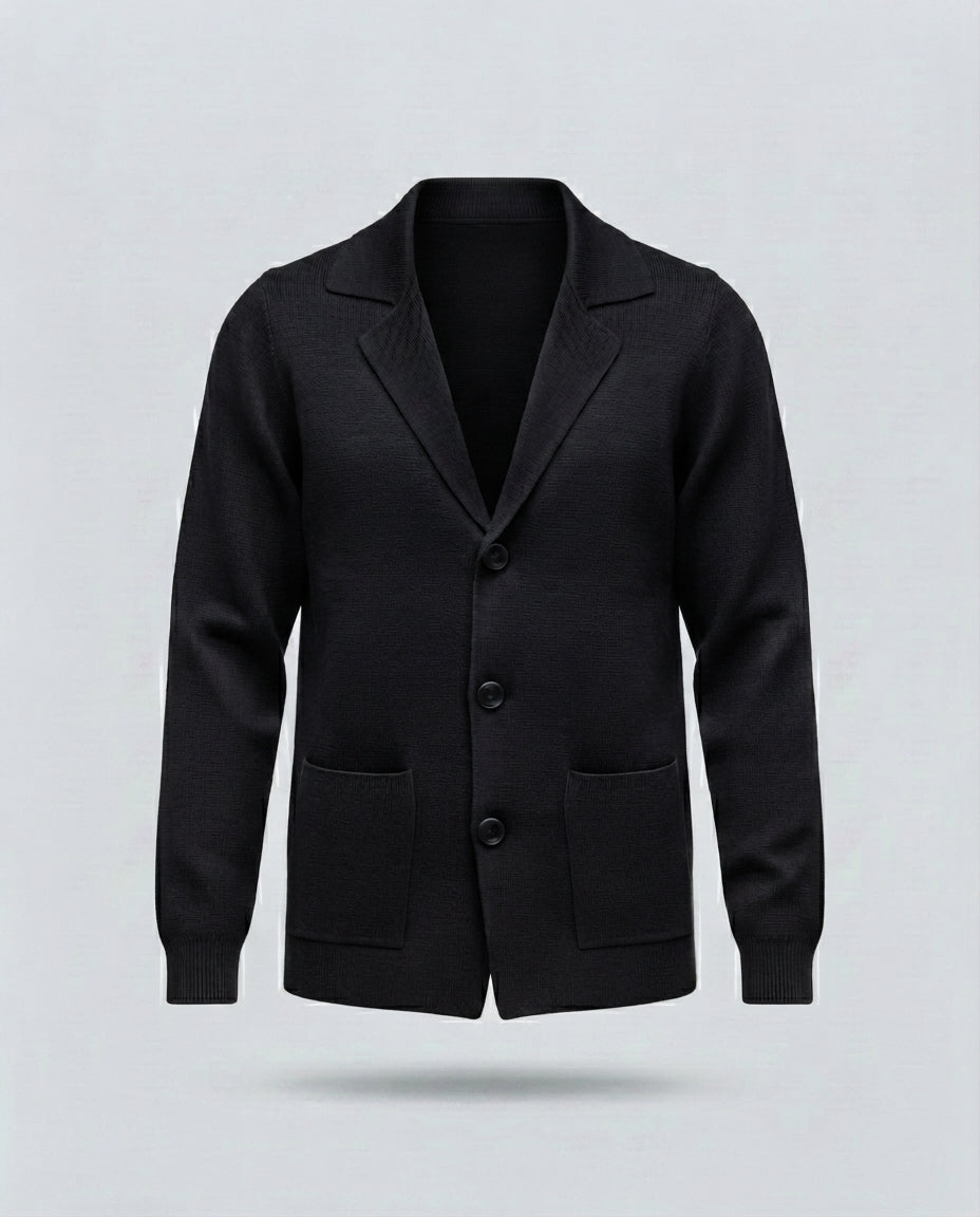 GIACCA CARDIGAN MONOPETTO-11426|Colore:Nero