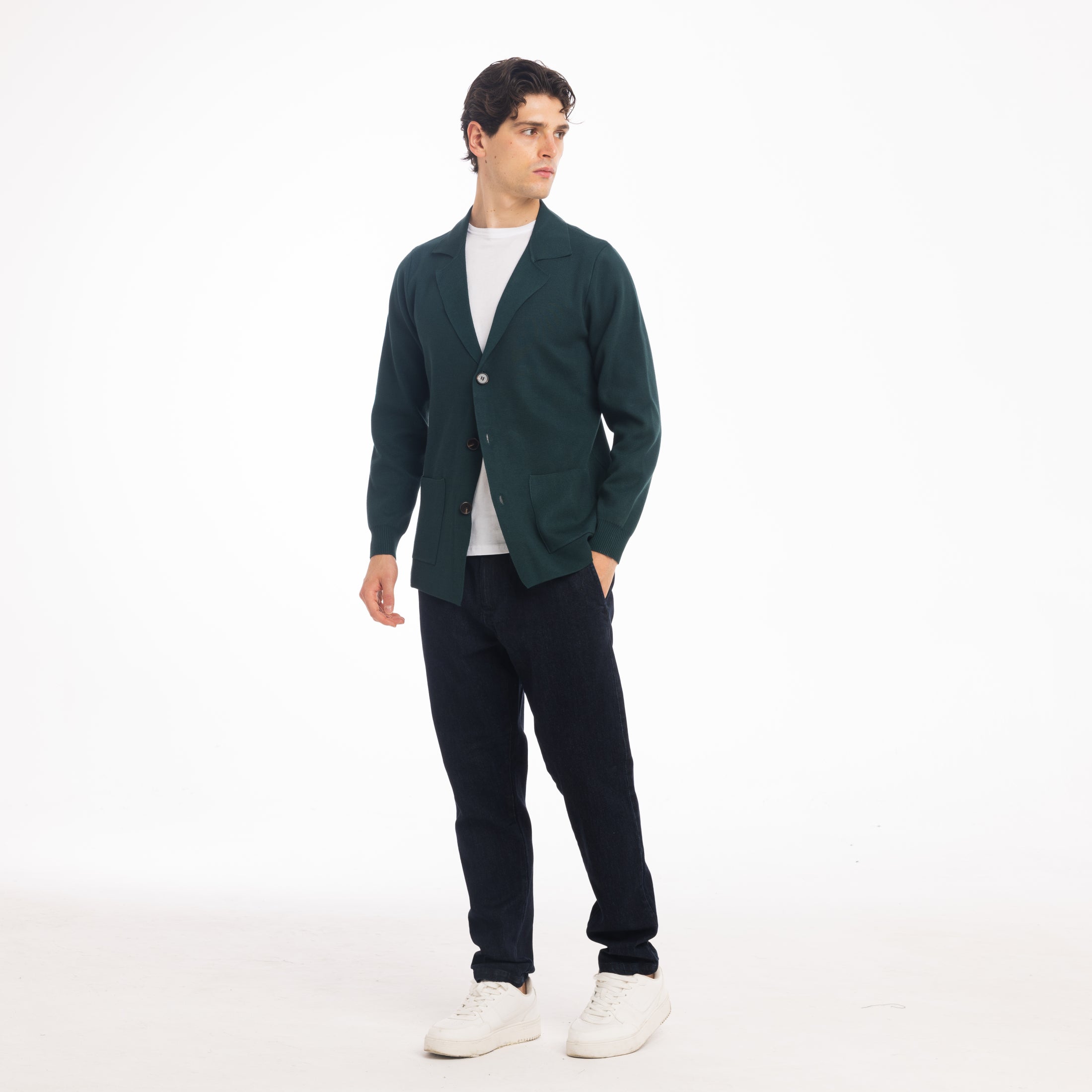 GIACCA CARDIGAN MONOPETTO-11426|Colore:Verde