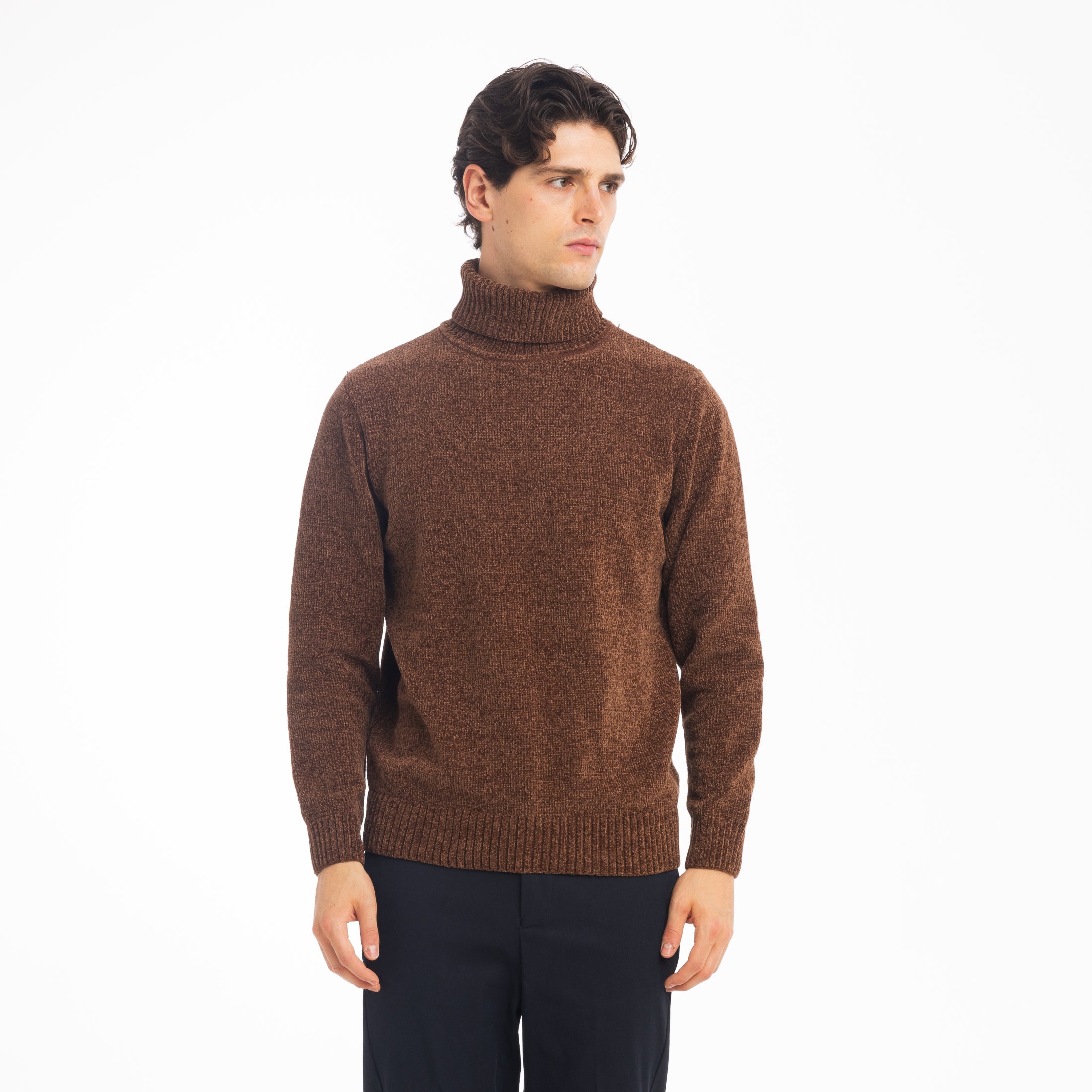 COLLO ALTO IN CINIGLIA-11431|Colore:Moro