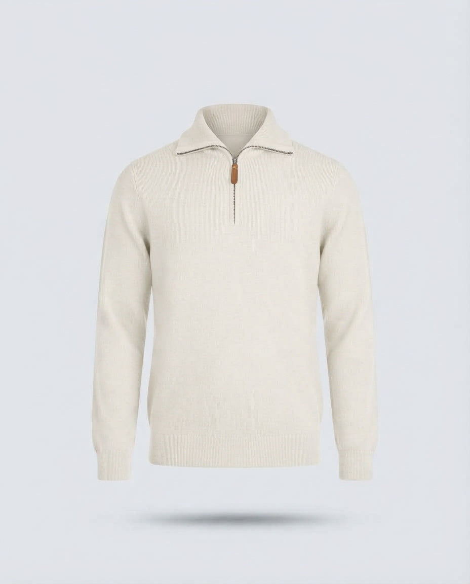 MEZZA ZIP COLLO CAMIONER-11603|Colore:Panna
