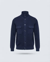 CARDIGAN CHICCO DI RISO CON BOTTONI-11610|Colore:Blu