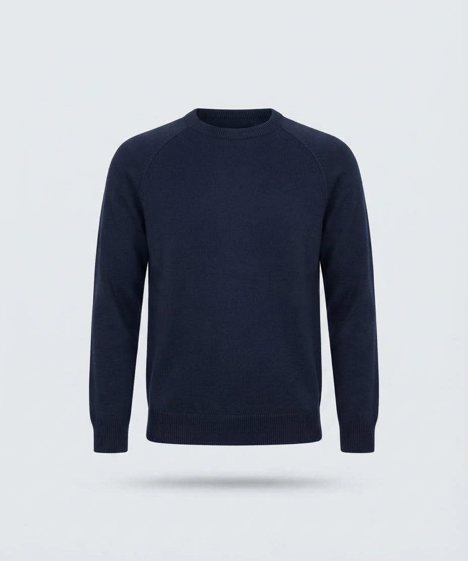 PULL GIROCOLLO RAGLAN -11611|Colore:Blu