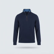 MEZZA ZIP COLLO CONTRASTO-11612|Colore:Blu