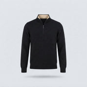 MEZZA ZIP COLLO CONTRASTO-11612|Colore:Nero