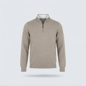 MEZZA ZIP COLLO CONTRASTO-11612|Colore:Tortora