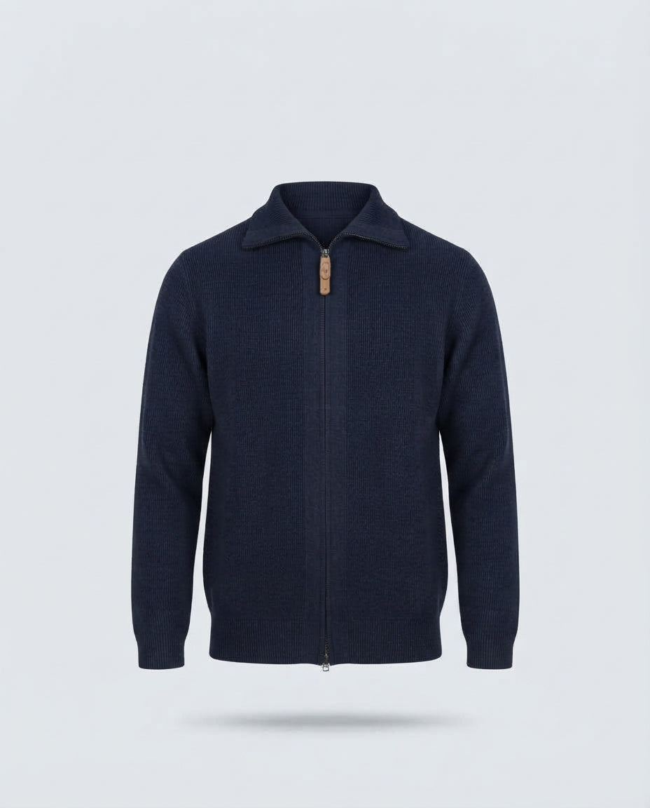 CARDIGAN FULL ZIP FENDA RASATA-11614|Colore:Blu