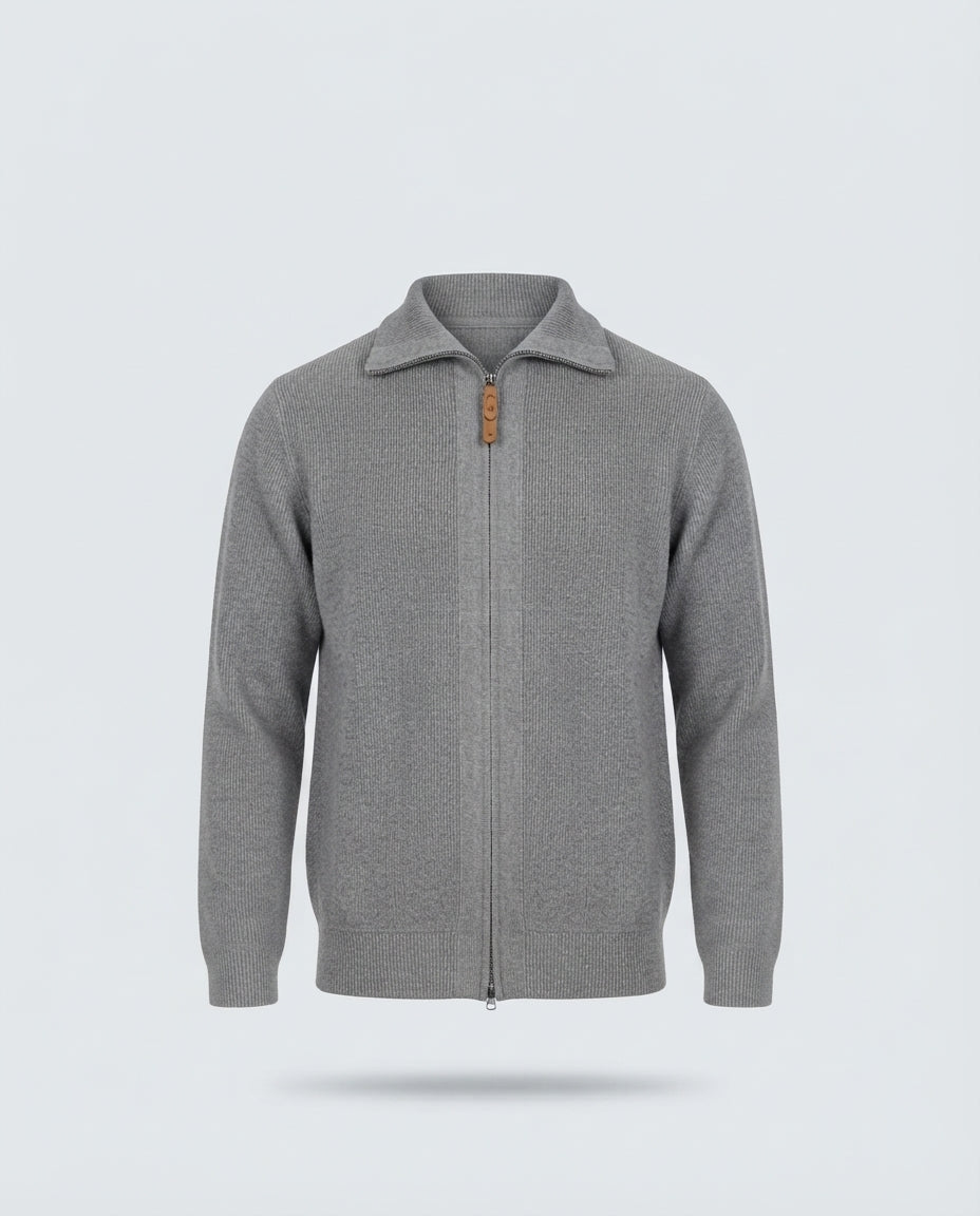 CARDIGAN FULL ZIP FENDA RASATA-11614|Colore:Grigio