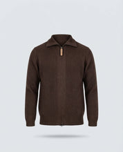CARDIGAN FULL ZIP FENDA RASATA-11614|Colore:Moro