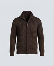 CARDIGAN FULL ZIP RICAMATO -11615|Colore:Moro