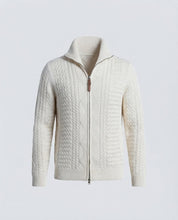 CARDIGAN FULL ZIP RICAMATO -11615|Colore:Panna
