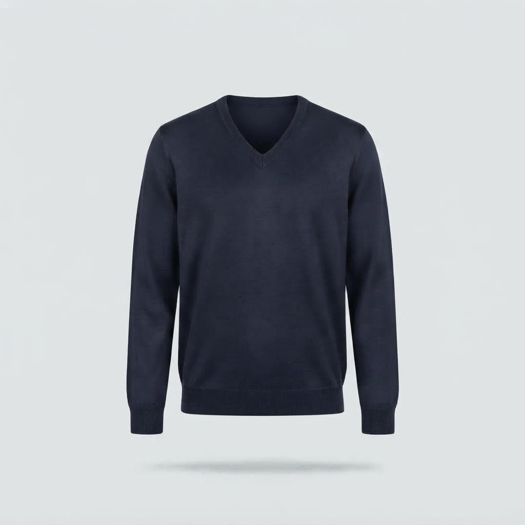 SCOLLO A V  VISCOSA DOPPIO FILO-11625|Colore:Blu