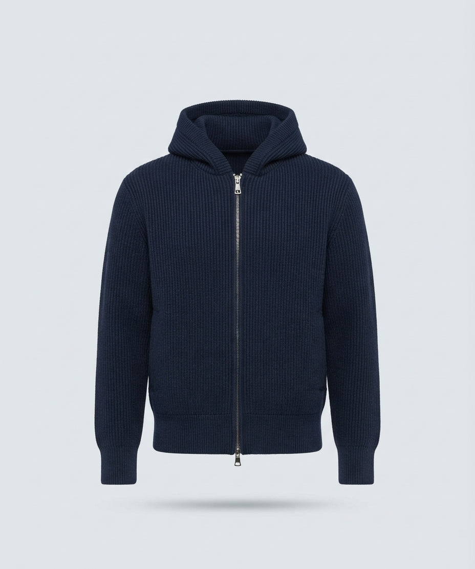 CARDIGAN COSTE CAPPUCCIO-11631|Colore:Blu
