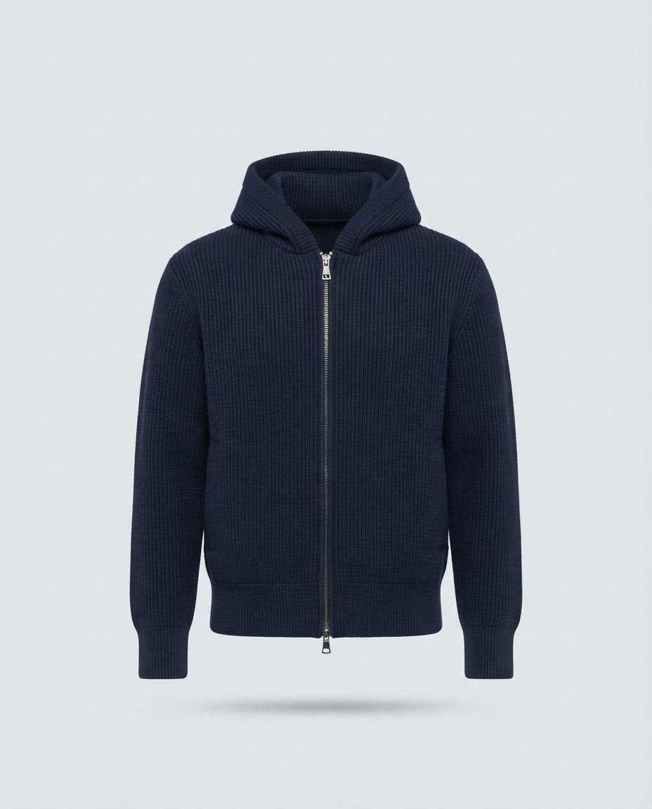 CARDIGAN COSTE CAPPUCCIO-11631|Colore:Blu