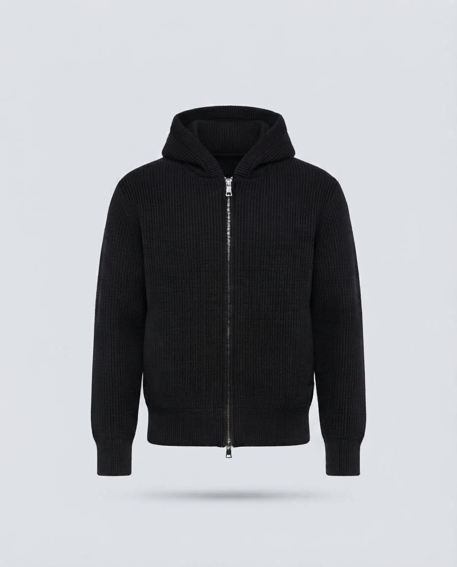 CARDIGAN COSTE CAPPUCCIO-11631|Colore:Nero