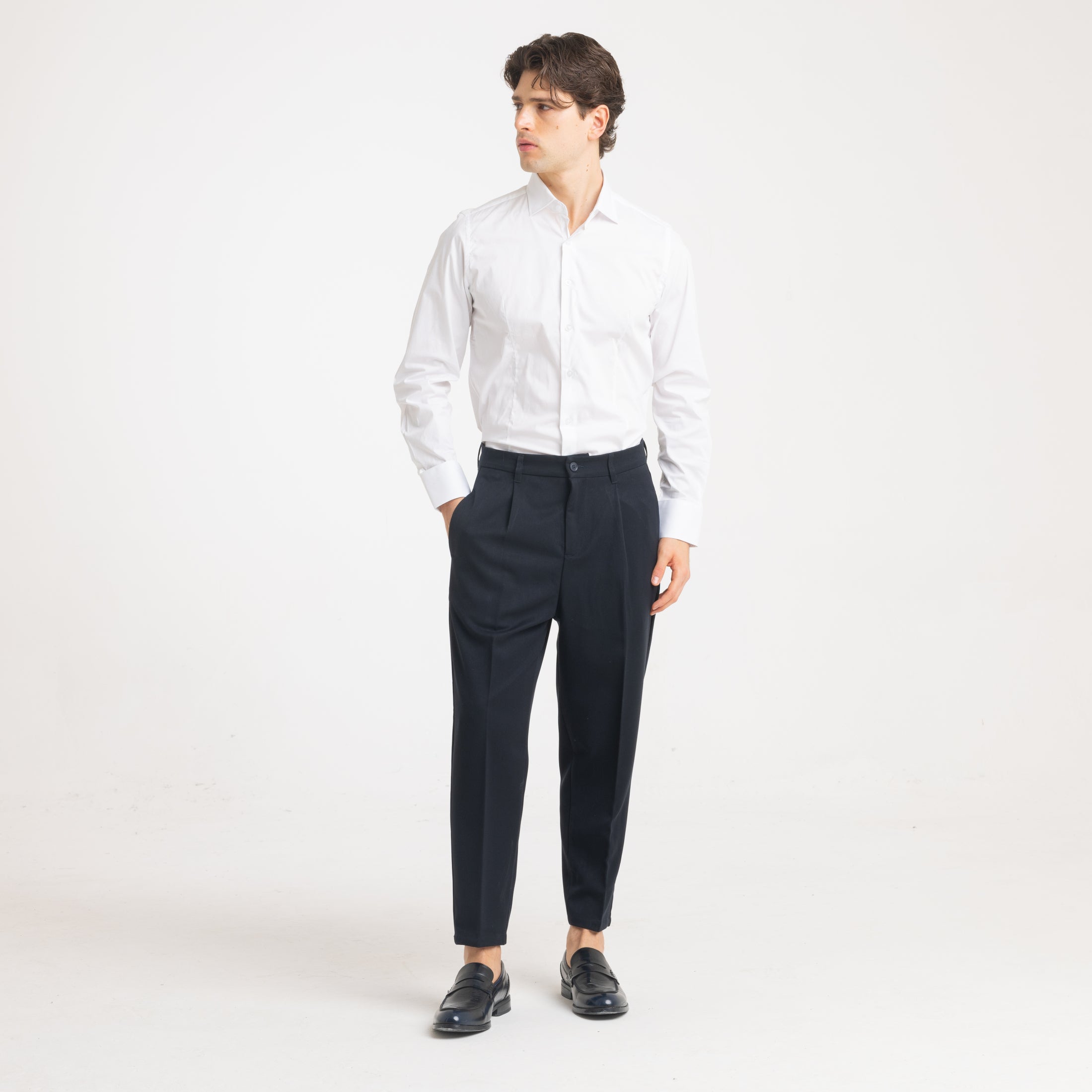 PANTALONI TAILORED PINCE-11666|Colore:Blu