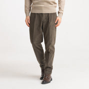 PANT VELLUTO PINCHES-11459|Colore:Verde