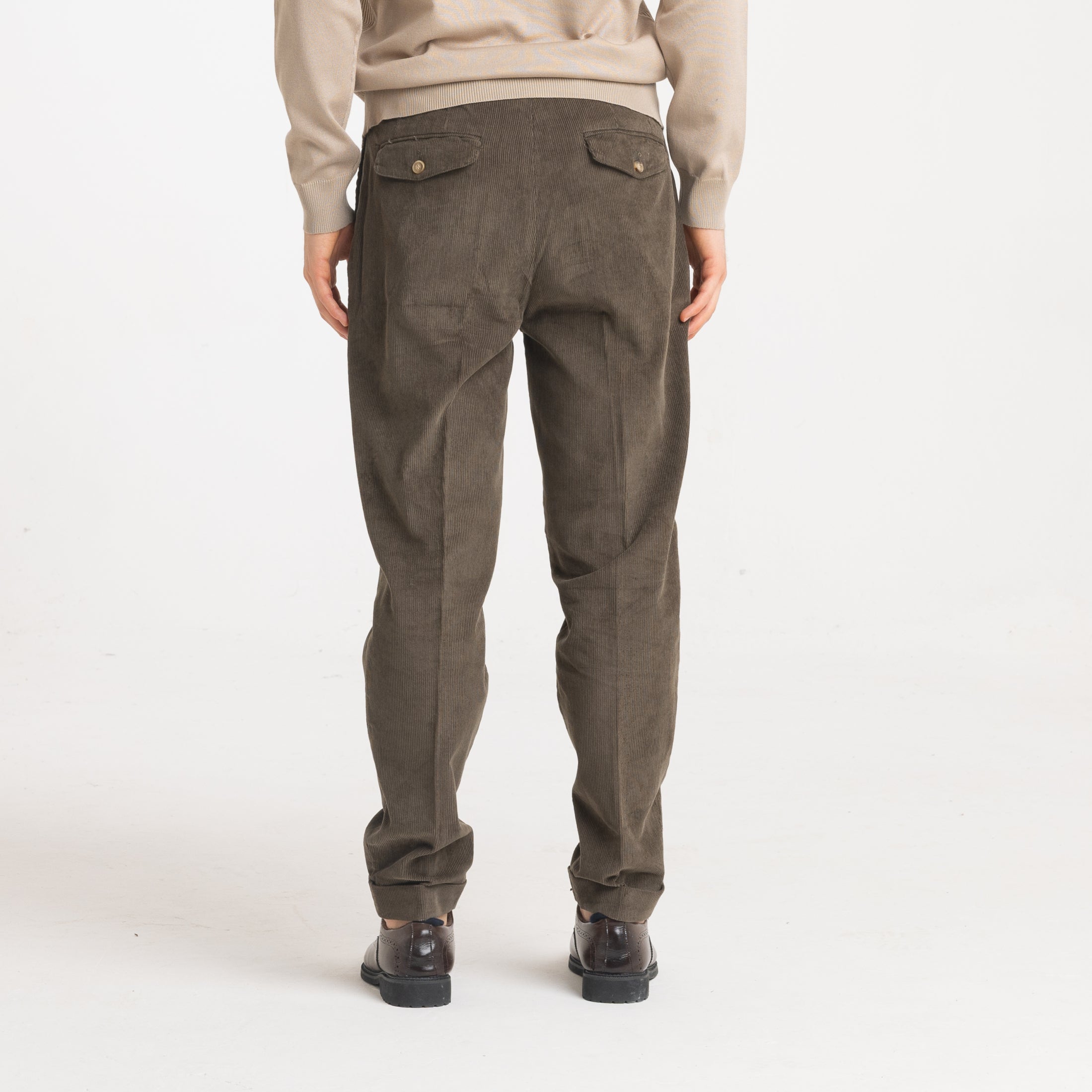 PANT VELLUTO PINCHES-11459|Colore:Verde