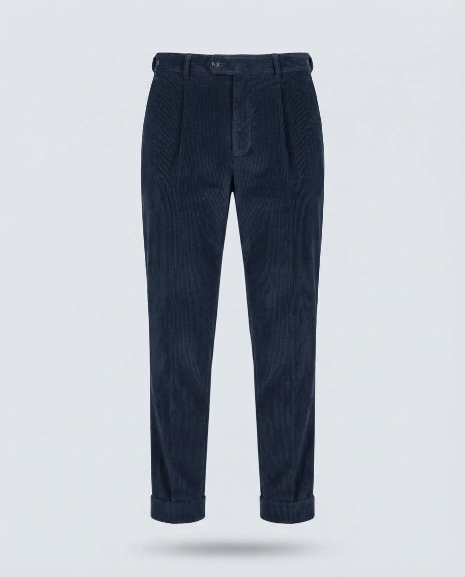 PANT VELLUTO PINCHES-11459|Colore:Blu