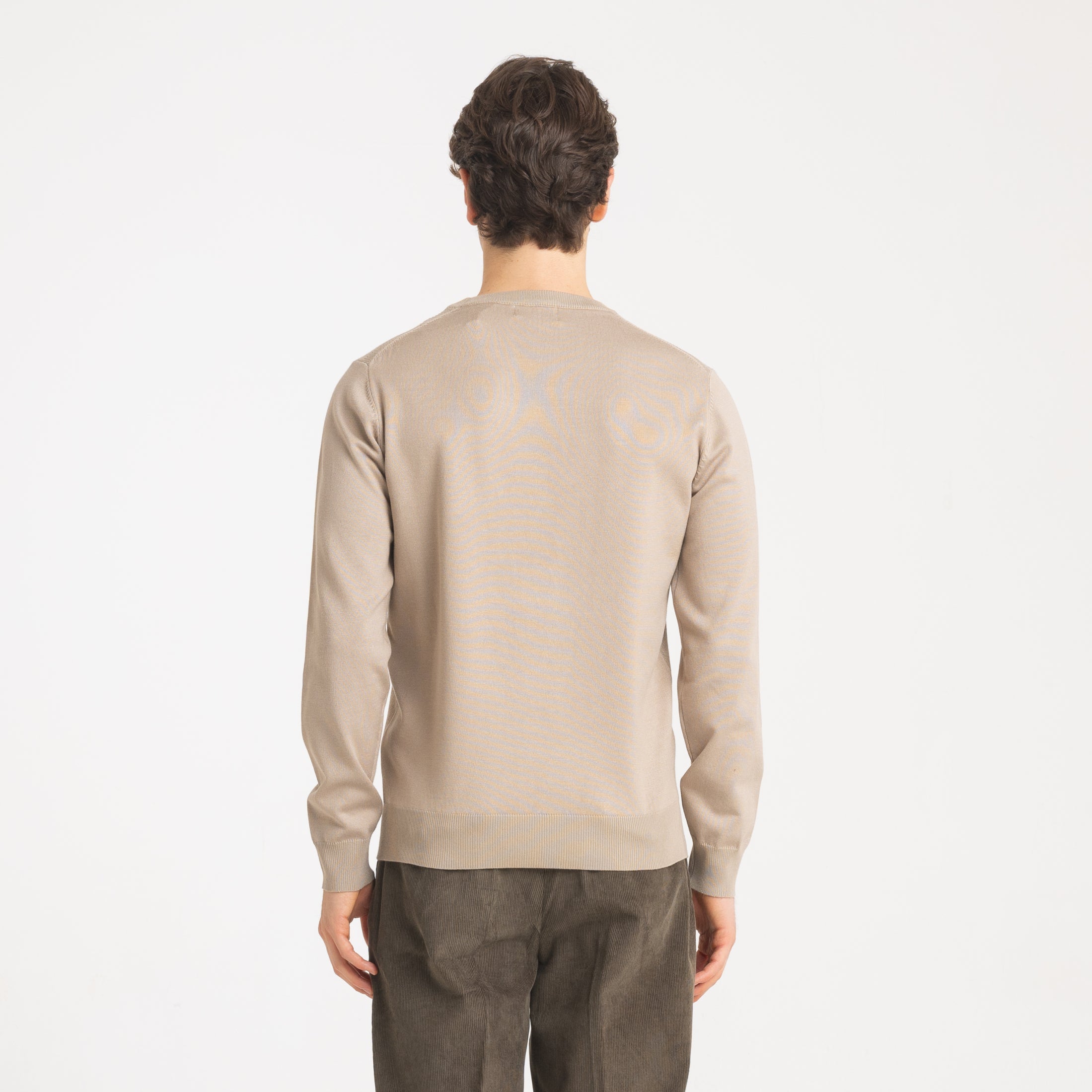 GIROCOLLO RICAMATO DOPPIO FILO-11608|Colore:Tortora