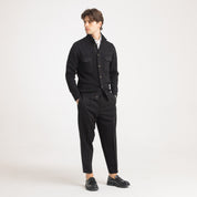 CARDIGAN CHICCO DI RISO CON BOTTONI-11610|Colore:Nero
