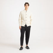 CARDIGAN COLLEGE BOTTONI -11616|Colore:Panna