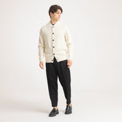 CARDIGAN COLLEGE BOTTONI -11616|Colore:Panna