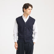CARDIGAN GIROMANICA VISCOSA-11624|Colore:Blu