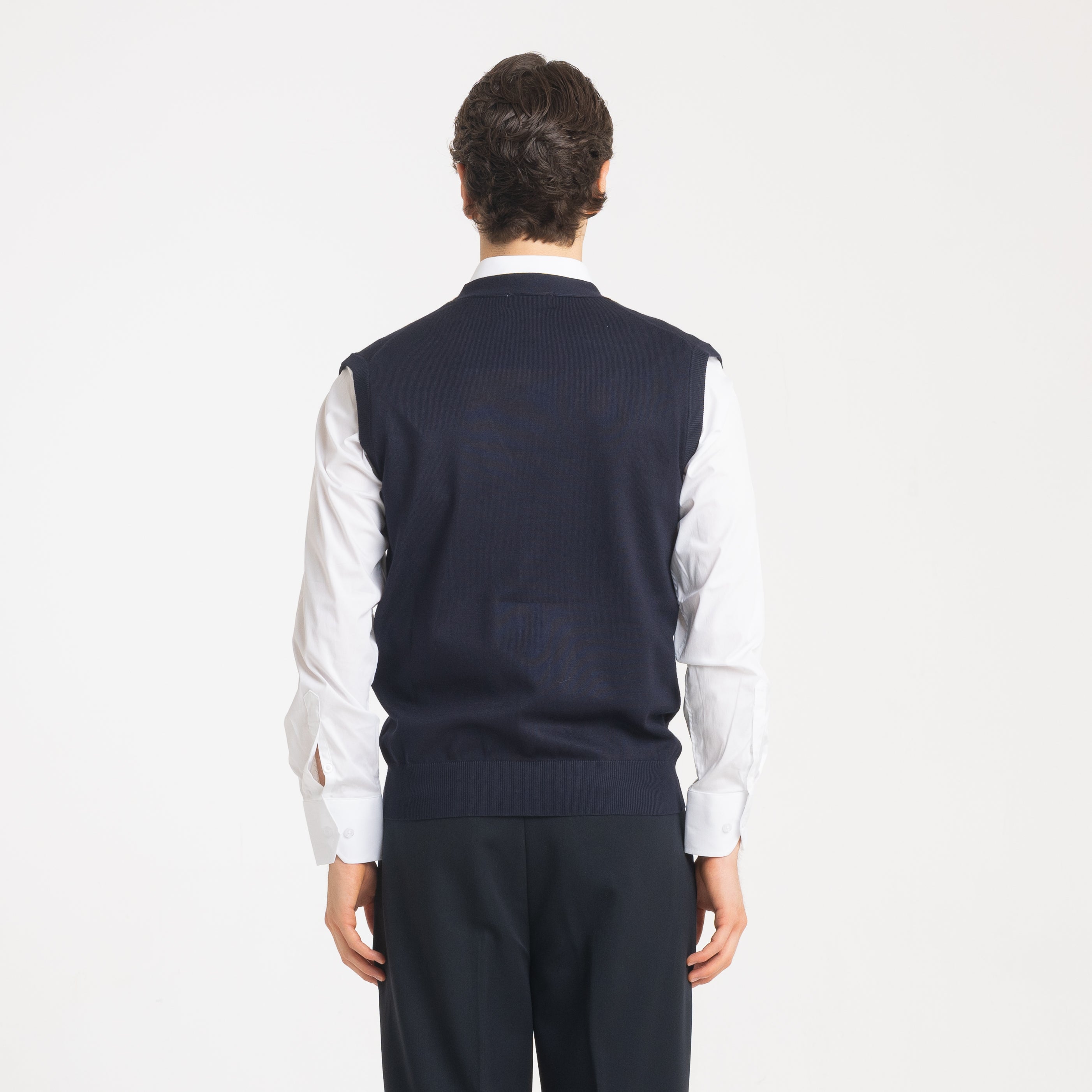 CARDIGAN GIROMANICA VISCOSA-11624|Colore:Blu